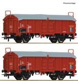 Roco 77040 2 piece set Sliding roof wagons CSD