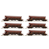 Roco 77915 12 piece display Self-unloading hopper wagons DR