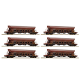 Roco 77915 12 piece display Self-unloading hopper wagons DR