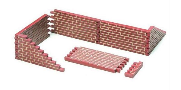 Tamiya 26014 Brick Wall Set Finished Model