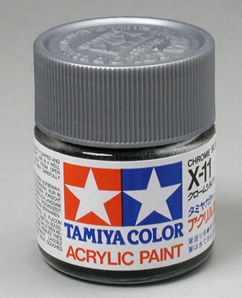 Tamiya 81011 Acrylic X-11 Chrome Silver