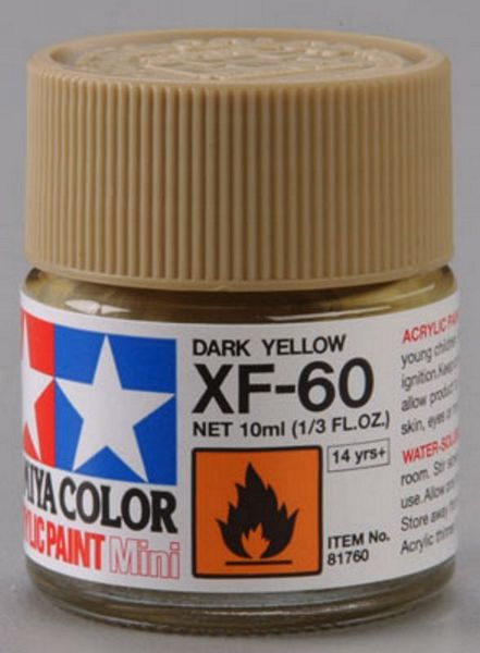 Tamiya 81760 Acrylic Mini XF-60 Dark Yellow