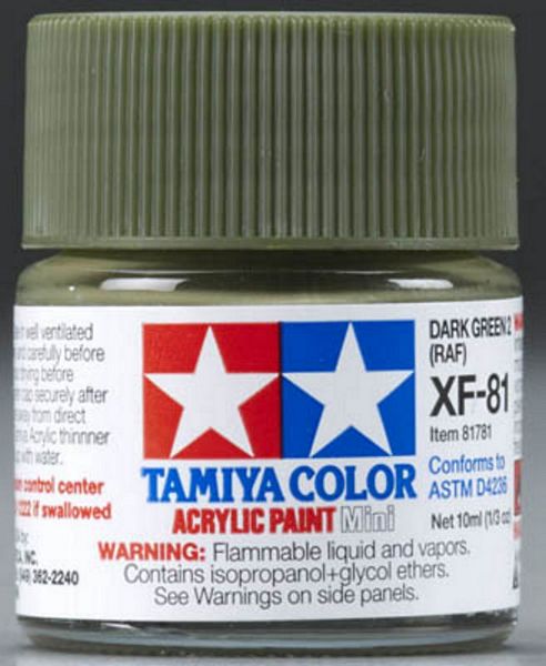 Tamiya 81781 Acrylic Mini XF-81 Dark Green