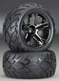 Traxxas 3777A Black All-Star Wheels Anaconda Tires Assembled