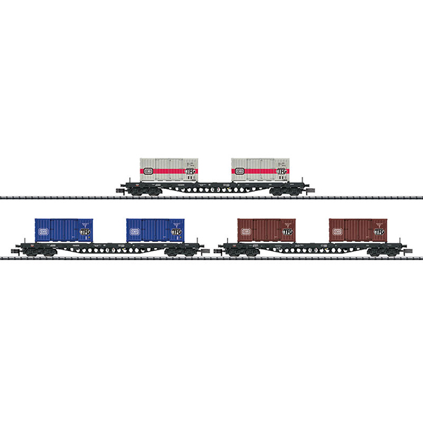 MiniTrix 15961 Container Transport Freight Car Set
