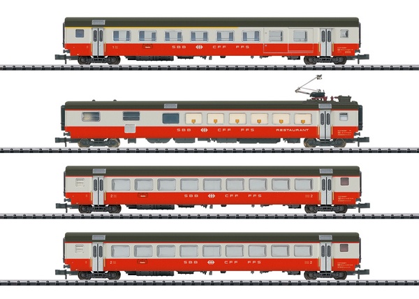 MiniTrix 18720 Swiss Express Express Train Car Set Part 1