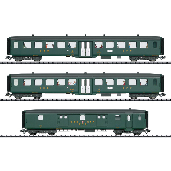 Trix 23133 D96 Isar Rhone Express Train Passenger Car Set 2