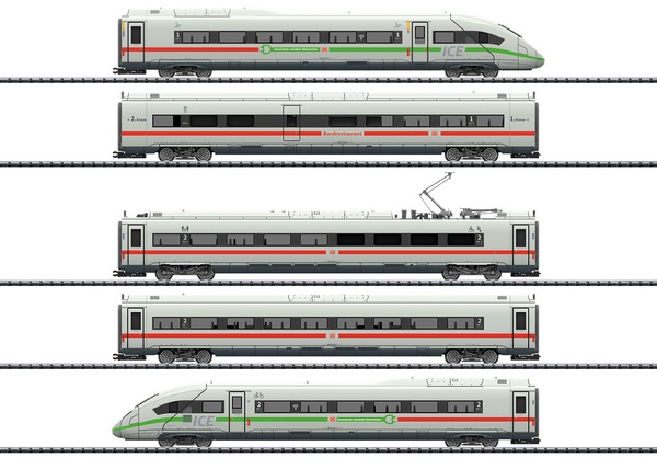 Trix 25976 Railcar Train ICE 4 Series 412-812 with Green Stripe
