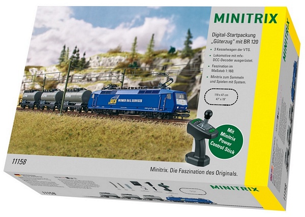 MiniTrix 11158 Freight Train Digital Starter Set with a Class 120