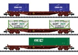 MiniTrix 15072 Container Flat Car Set