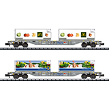 MiniTrix 15488 Foodstuffs Refrigerated Transport Container Transport Car Set