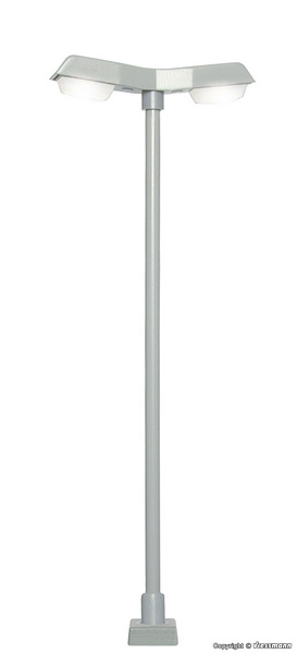 Viessmann 60971 Street light modern double with plug-in socket 2 LEDs white