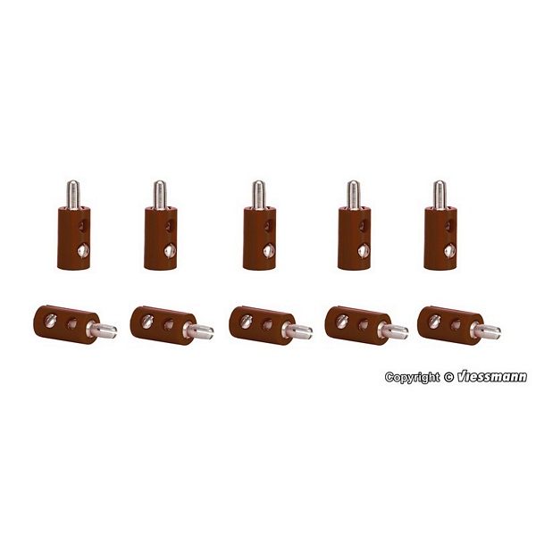 Viessmann 6873 Plugs Brown Pack of 10