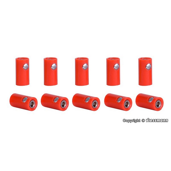 Viessmann 6880 Sockets Red Pack of 10