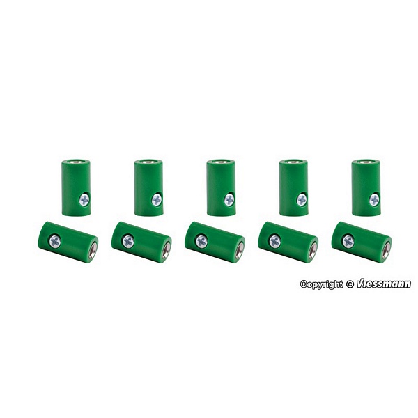 Viessmann 6881 Sockets Green Pack of 10